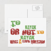 Carte Postale À Kayak (Devant / Derrière)