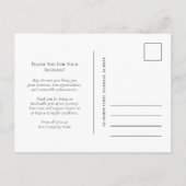 Carte Postale À la clientèle commerciale de la nouvelle année (Dos)