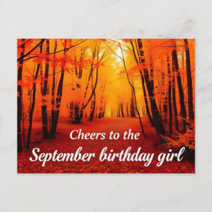 Carte Postale À la fille née en septembre
