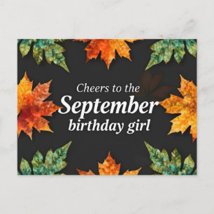 Carte Postale À la fille née en septembre texte
