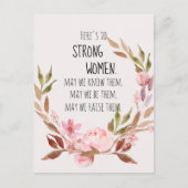 Carte Postale À la force des femmes Pink Peony (Devant)