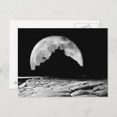 Carte Postale À la lumière de la lune argentée. (Devant / Derrière)