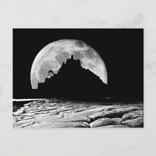 Carte Postale À la lumière de la lune argentée. (Devant)