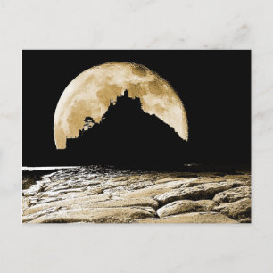 Carte Postale À la lumière de la lune sépia