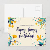 Carte Postale À la meilleure maman du monde Anniversaire (Devant / Derrière)