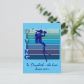 Carte Postale À la Meilleure Plongeuse Jamais Personnalisable Po (Debout devant)