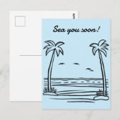 Carte Postale À la mer bientôt ! (Devant / Derrière)