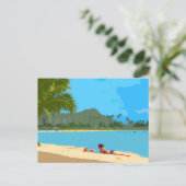 Carte Postale À la plage en Hawaï ! (Debout devant)