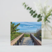 Carte Postale À la plage Merci (Debout devant)
