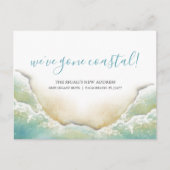 Carte Postale À la plage Nouvelle adresse Déménagement Faire-par (Devant)