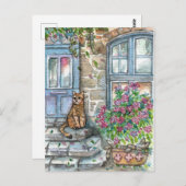 Carte Postale À la porte (Devant / Derrière)