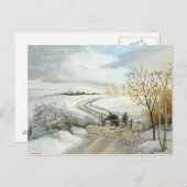 Carte Postale À la porte de la ferme (Devant / Derrière)