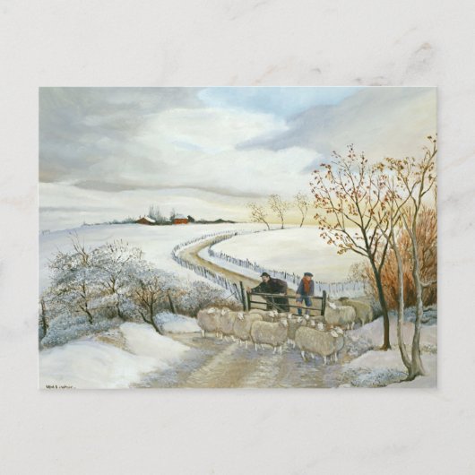 Carte Postale À la porte de la ferme (Devant)