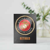 Carte postale à la retraite USMC (Debout devant)