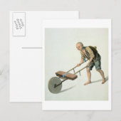 Carte Postale A Labourer, plate 27 from 'The Costume of China', (Devant / Derrière)
