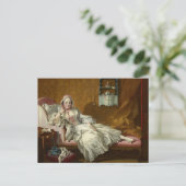 Carte Postale A Lady on Her Day Bed, 1743 by Francois Boucher (Debout devant)