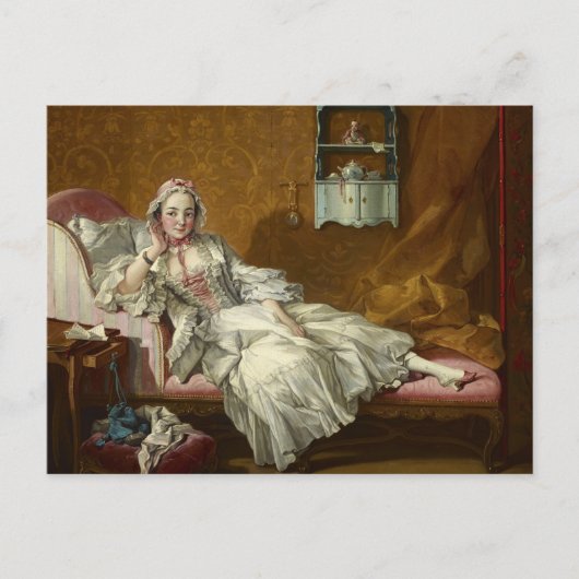 Carte Postale A Lady on Her Day Bed, 1743 by Francois Boucher (Devant)