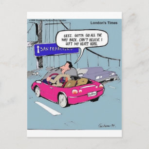 Carte Postale A Laissé Mon Coeur À San Francisco Drôle Cadeaux &