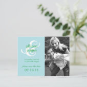 Carte postale à l'ampersand élégant pour annoncer  (Debout devant)