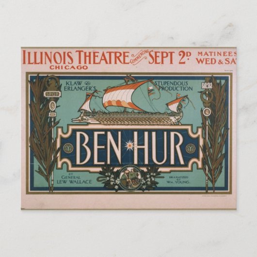 Carte Postale À L'Ancien Style Théâtre (Devant)