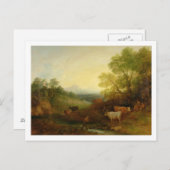 Carte Postale A Landscape with Cattle and Figures by a Stream (Devant / Derrière)