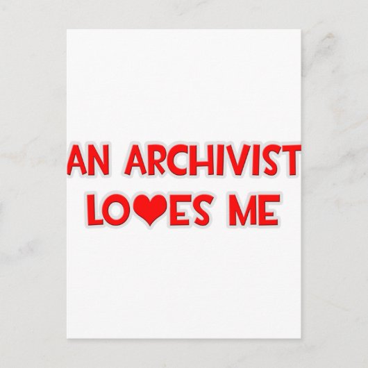 Carte Postale À l'archiviste Loves Me (Devant)
