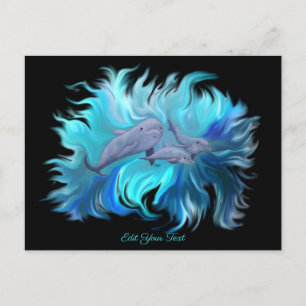 Carte Postale À l'école Dolphin