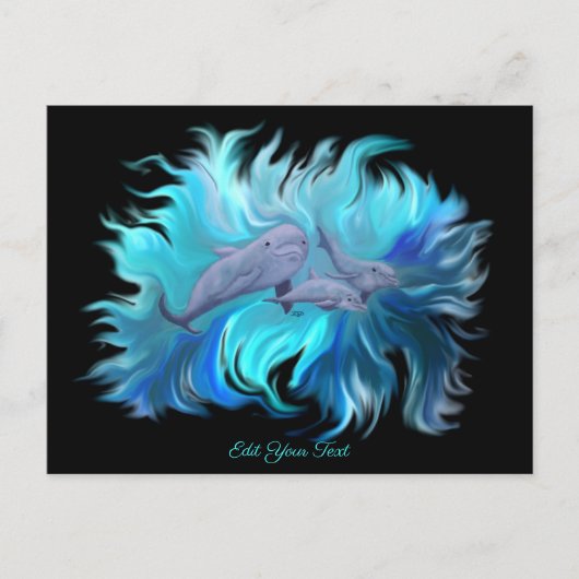 Carte Postale À l'école Dolphin (Devant)