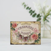 Carte postale à l'étiquette vintage (Debout devant)
