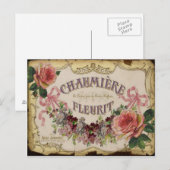 Carte postale à l'étiquette vintage (Devant / Derrière)