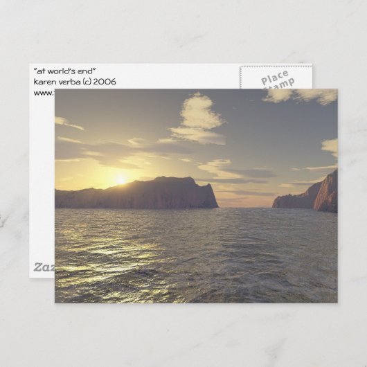 Carte Postale à l'extrémité du monde (Devant / Derrière)