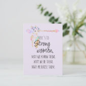 Carte Postale À l'honneur des femmes fortes Boho floral flèche l (Debout devant)