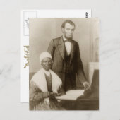 Carte Postale A. Lincoln montrant Sojourner Truth the Bible (Devant / Derrière)