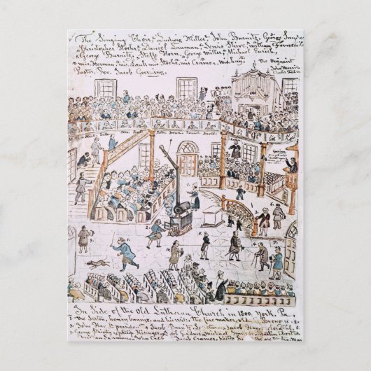 Carte Postale À l'intérieur de l'église du Vieux Luthérien, comt (Devant)