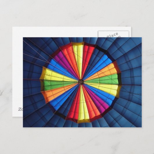 Carte postale à l'intérieur du ballon à air chaud (Devant / Derrière)