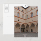 Carte Postale À l'intérieur du château de Sforza - Milano, Itali (Devant / Derrière)