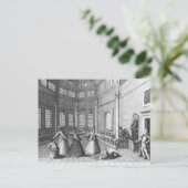 Carte Postale A l'intérieur d'une mosquée turque, illustration (Debout devant)