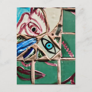 Carte Postale À l'intérieur regarder vers l'extérieur Mosaic Gra