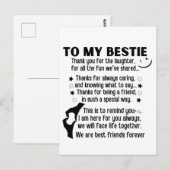 Carte Postale À Ma Bestie Nous Sommes Les Meilleurs Amis Pour Ja (Devant / Derrière)