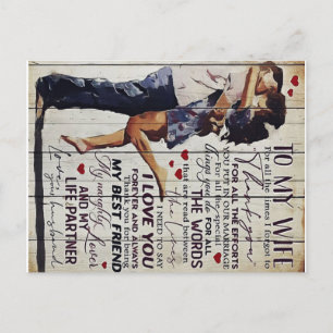 Carte Postale À ma femme présente Citations d'amour présentes