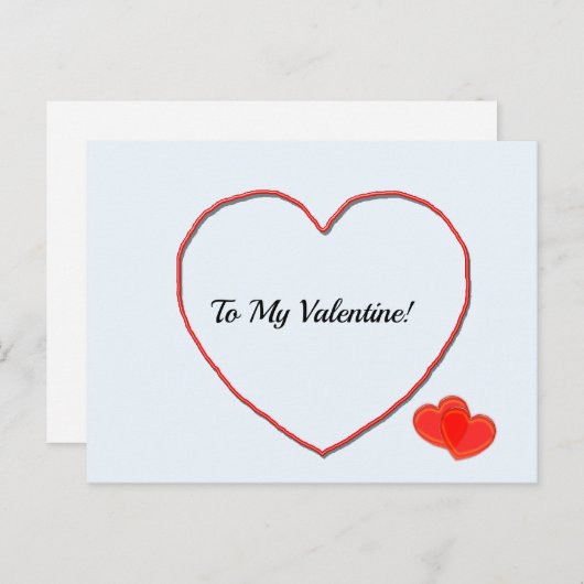 Carte postale - À ma forme de coeur Saint-Valentin (Devant / Derrière)