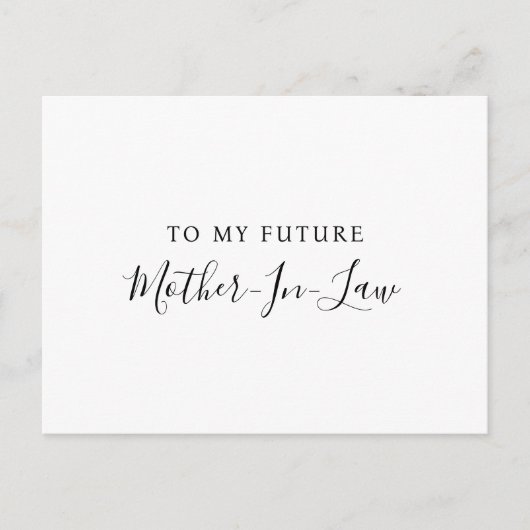 Carte postale à ma future belle-mère (Devant)