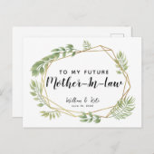 Carte Postale À ma future belle-mère feuille de verdure (Devant / Derrière)
