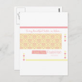 Carte Postale À Ma soeur dans l'Islam - Je vous aime fisabililla (Devant / Derrière)