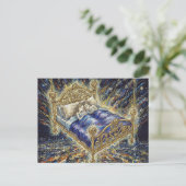 Carte Postale A Magical Bed Above City Fantasy Sleeping Couple (Debout devant)