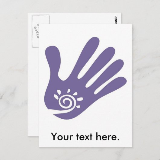 Carte postale à main (Devant / Derrière)