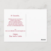 Carte Postale À mes pensées Souris Mystique Blanche Hibiscus Ros (Dos)