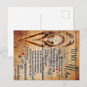 Carte Postale À mon amour | Mon mari présent | Cadeau de devis m (Devant / Derrière)