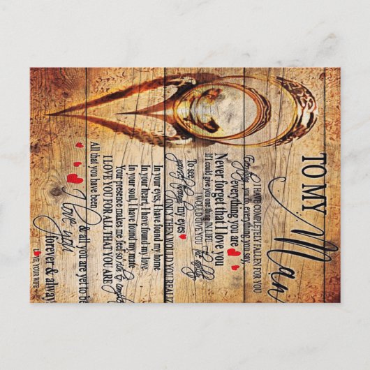 Carte Postale À mon amour | Mon mari présent | Cadeau de devis m (Devant)