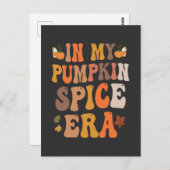 Carte Postale À mon époque de Pumpkin Spice drôle cadeau groovy (Devant / Derrière)